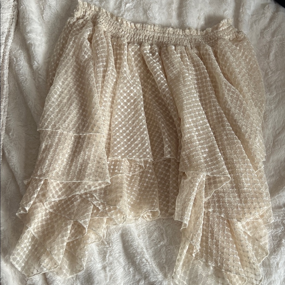 Free People All Seasons Half Slip Lace Tiered Skirt - Picture 2 of 5